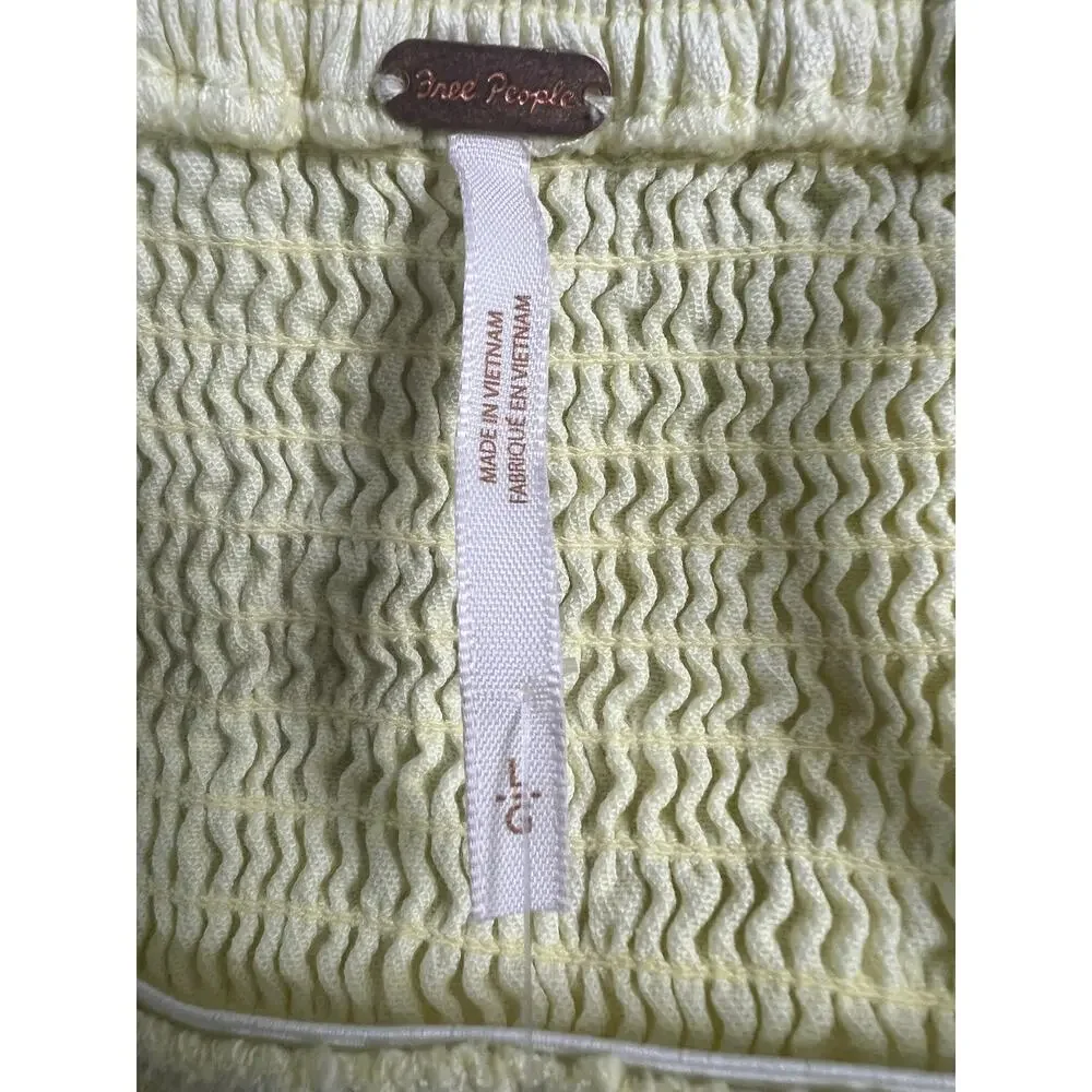 FREE PEOPLE WOMENS SIZE LARGE JUST JILL MAXI DRESS YELLOW BOHO NEW - Picture 4 of 13